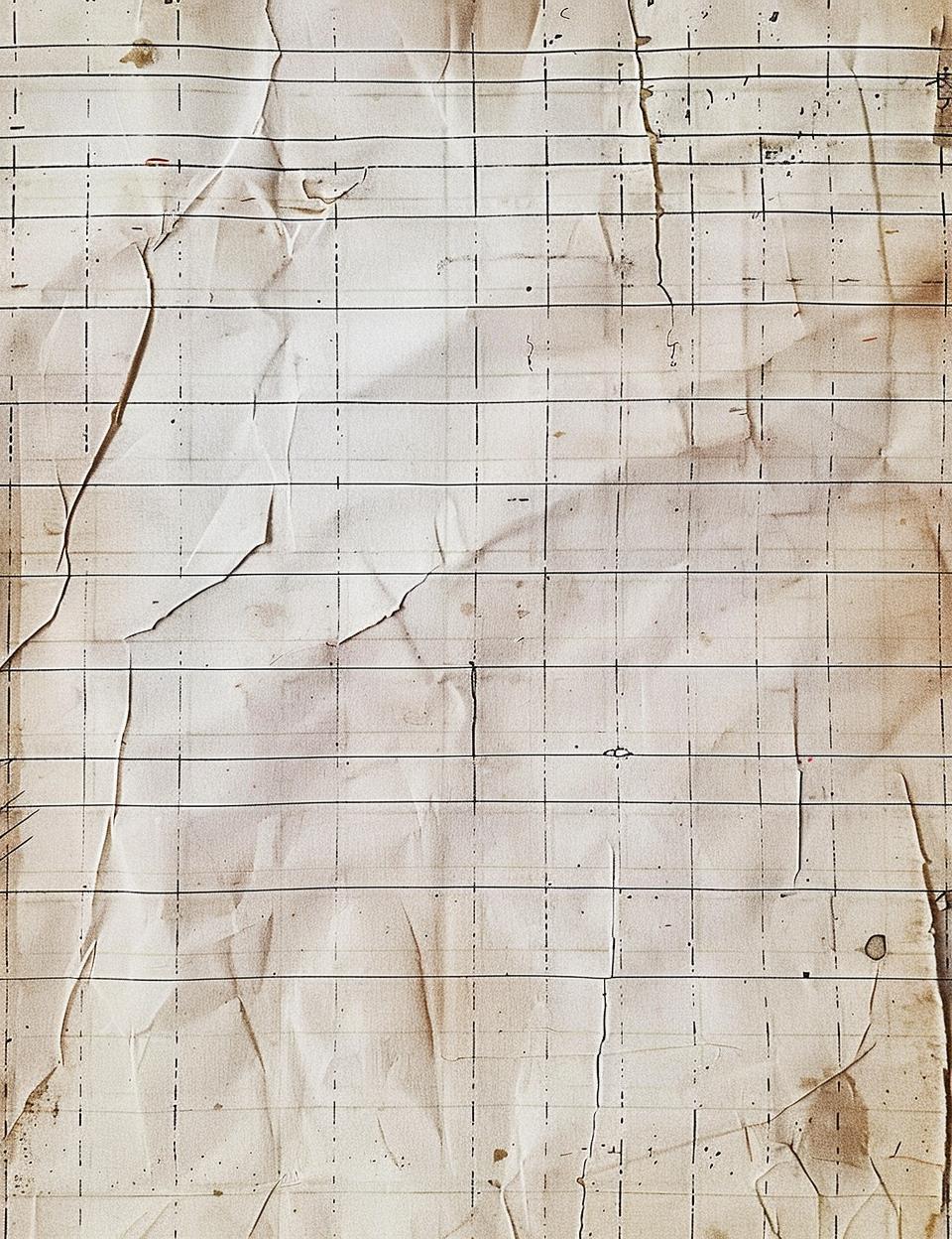 vintage  lined  paper  Finland  1855  scuffed  grid  scotch  tape  old 961860