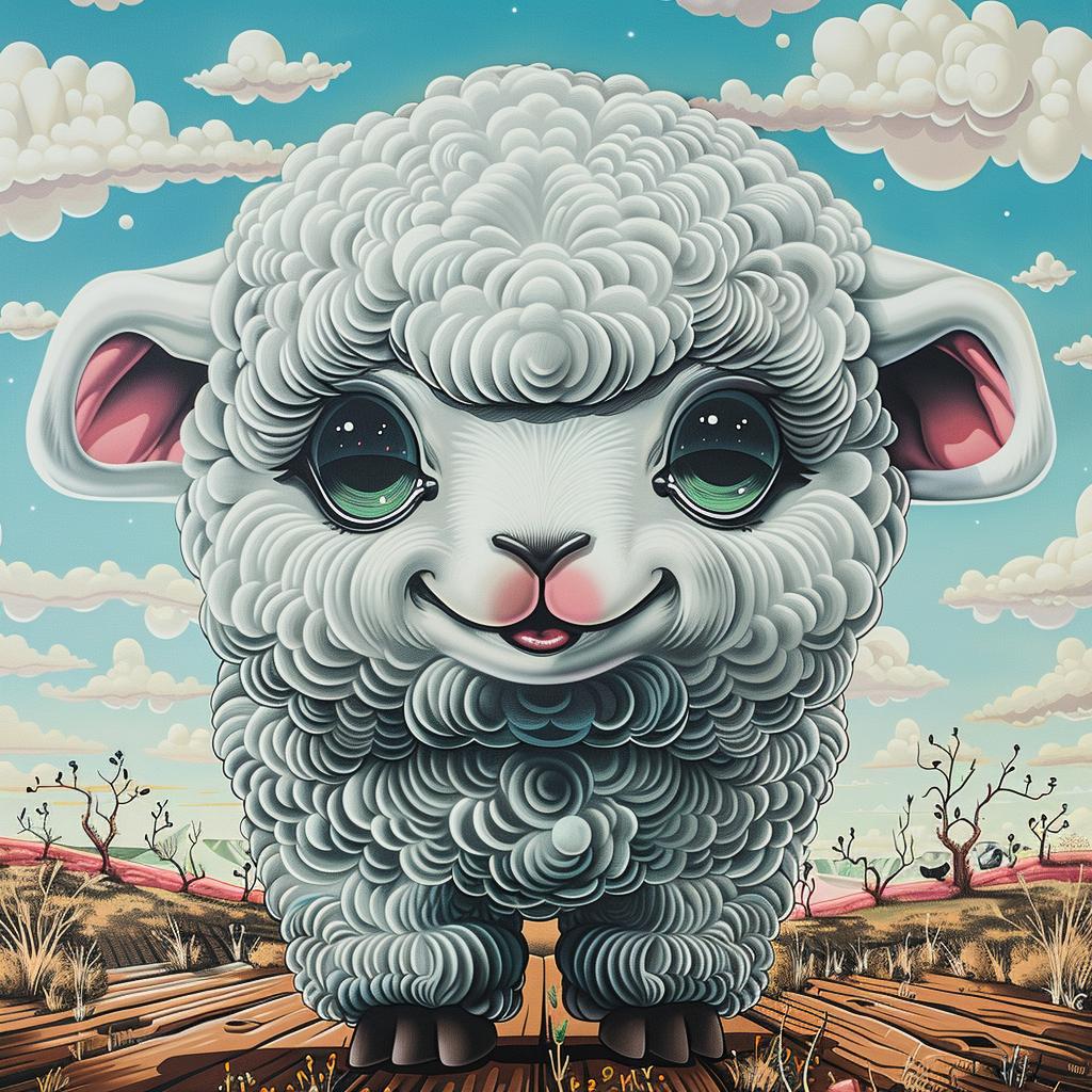 sheep  kawaii  oversized  white  painting  eyes  cute  animal  adorable  big 1033775