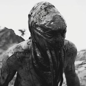 رعب، وحش، رجل، رمل، تجريدي، سريالي، مشوه، مخيف، غريب، رسم توضيحي 1036899