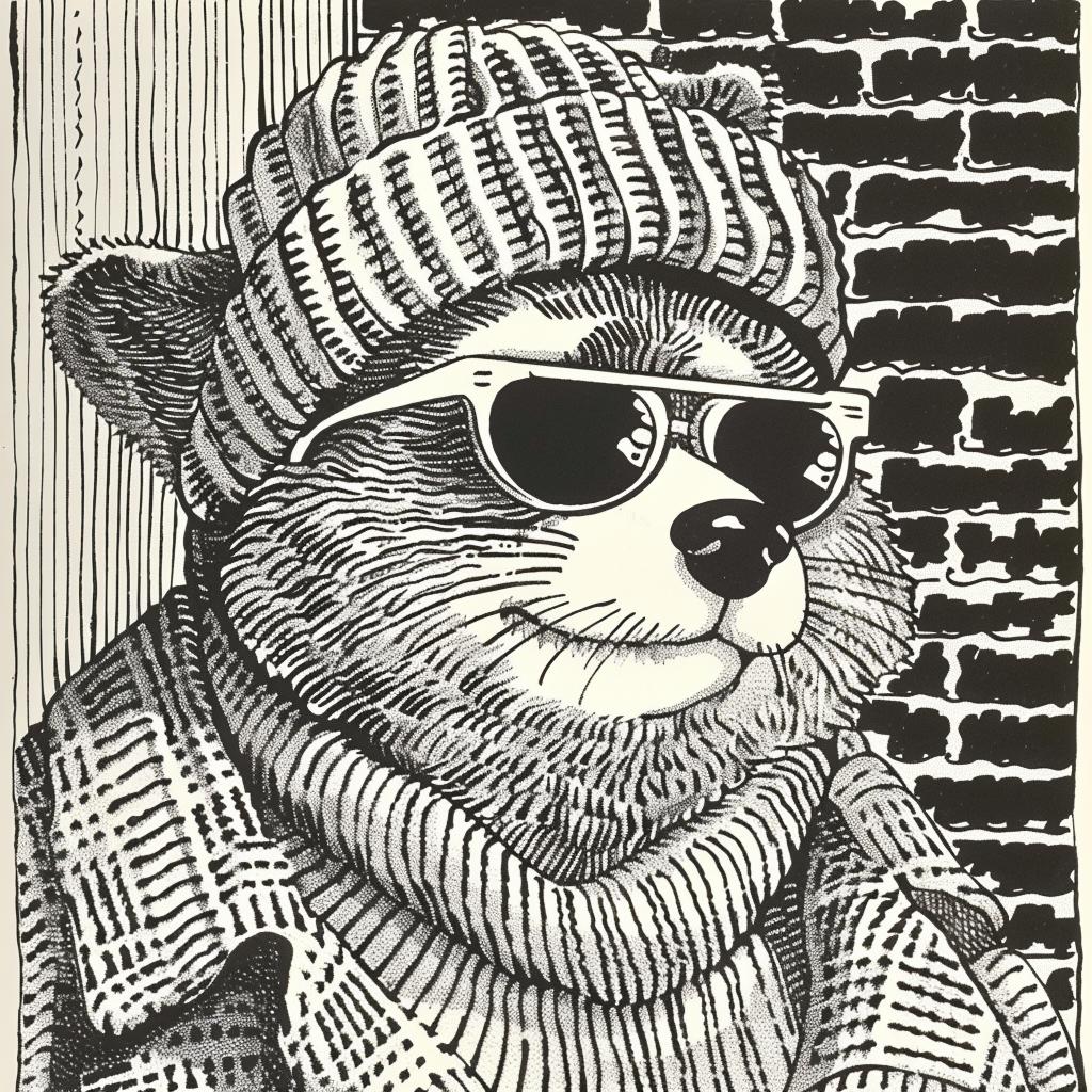 aggressive  streetwise  animal  raccoon  sunglasses  hat  street  culture  minimal  drawing 958474