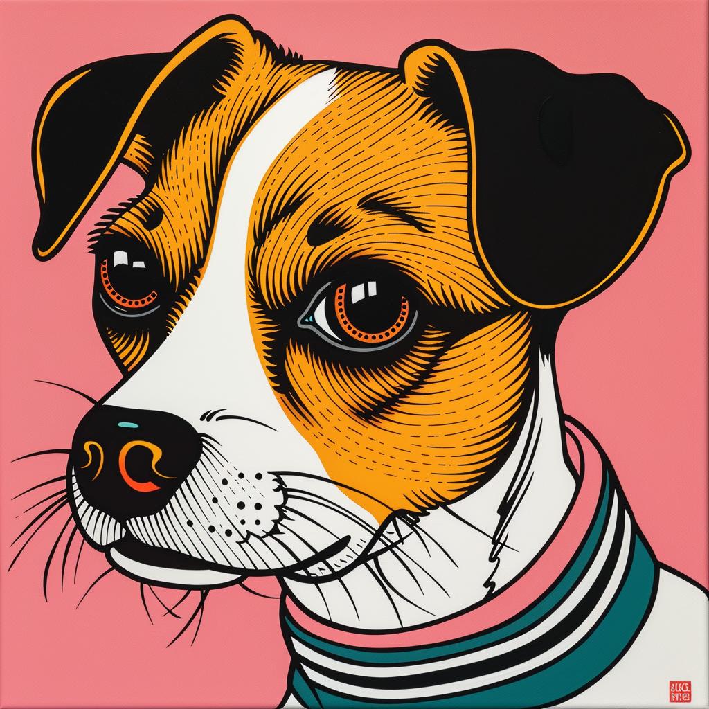Dog  JackRussell  Painting  PinkBackground  Cute  PetArt  Animal  Canine  Art  Colorful 973308
