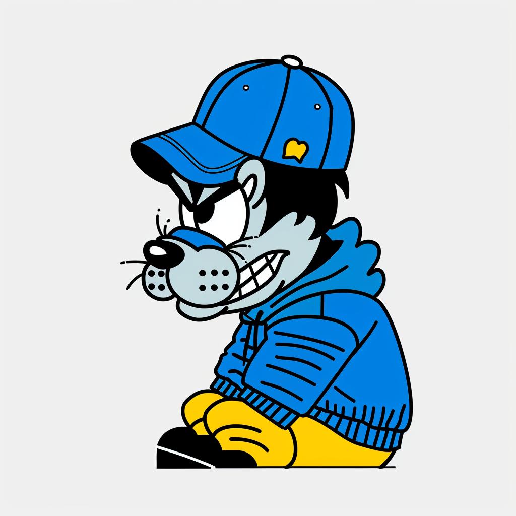 aggressive  character  streetwise  cartoon  baseball  cap  jacket  simple  minimal  style 955660