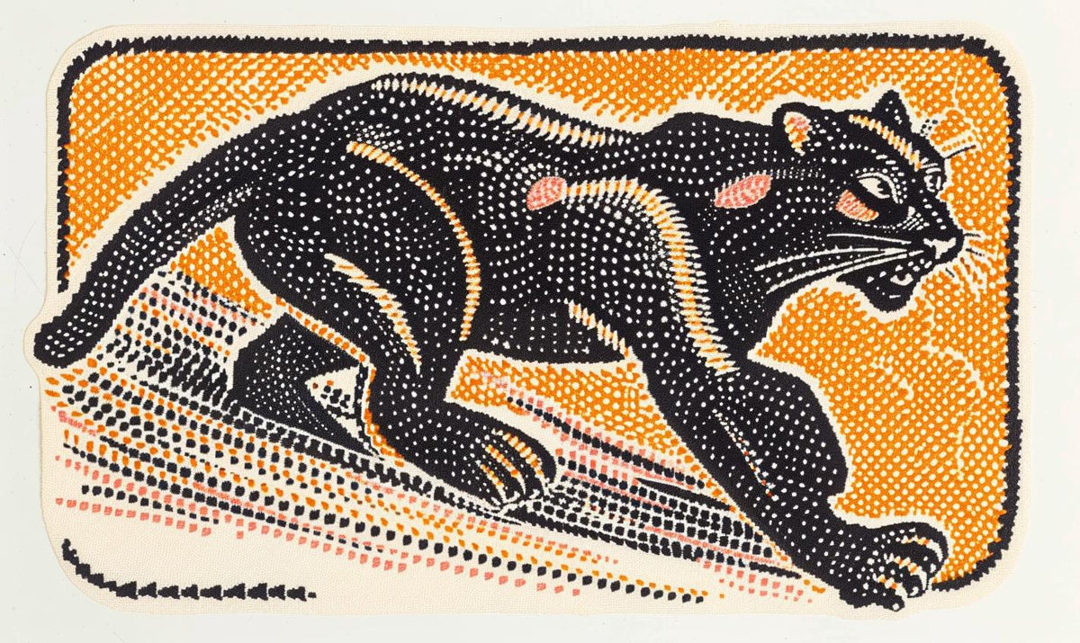 panther  running  black  yellow  agility  strength  motion  animal  embroidery  patch 961039