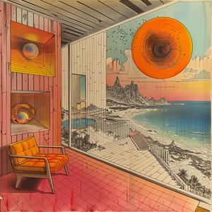 vintage  poster  Swedish  room  orange  ball  drawing  unexpected  art  design 1036604