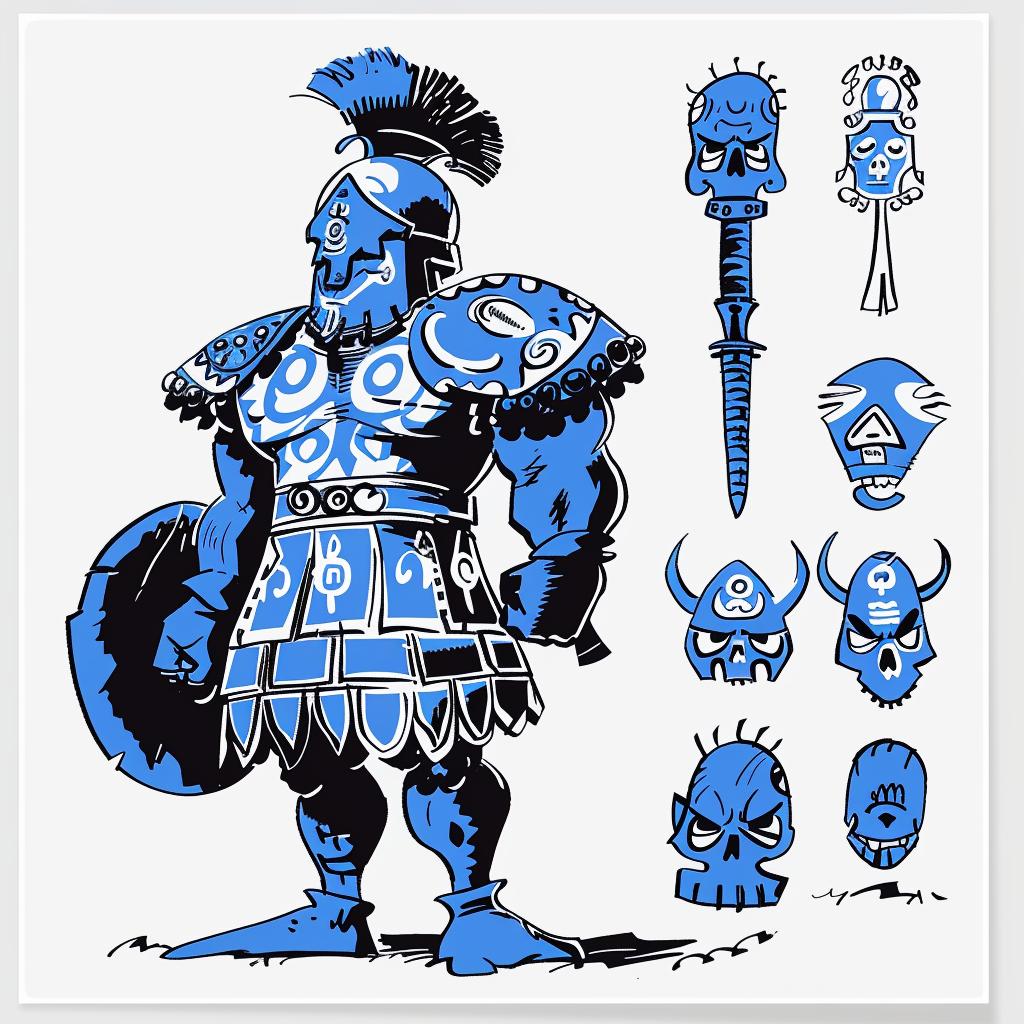 Gladiators  mascot  canvas  Spartan  warrior  print  illustration  artwork  character  colorful 1027811
