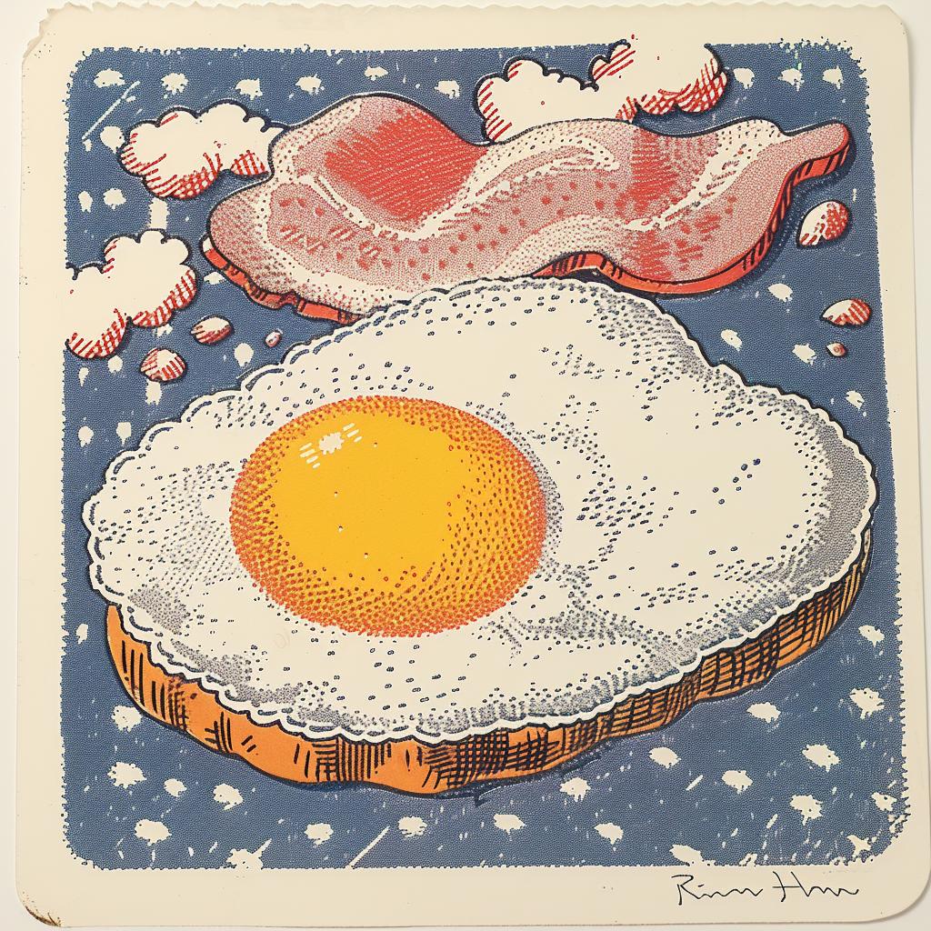 egg  bacon  plate  surreal  lighting  glow  natural  volumetric  Art  design 962817