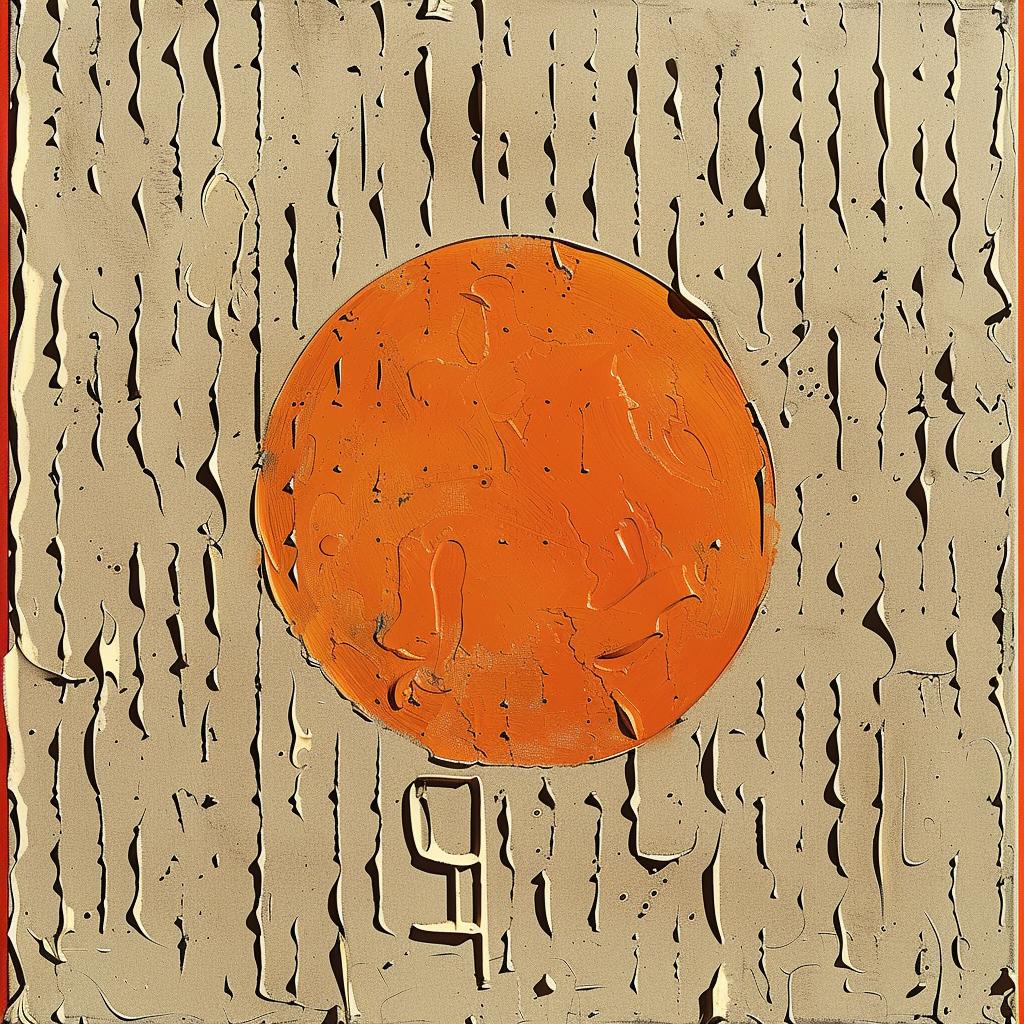 painting  sun  orange  circle  color  background  encaustic  impasto  abstract  art 951413