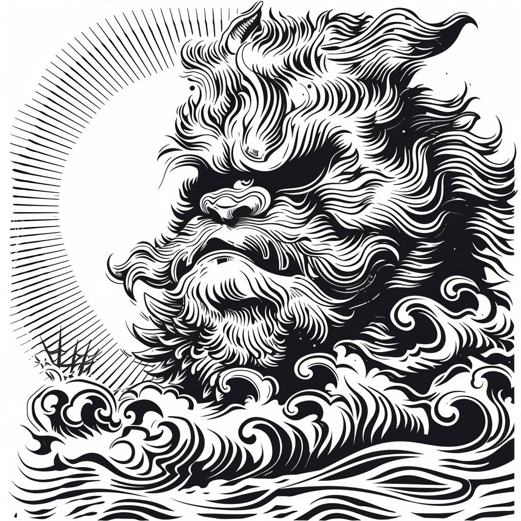 surreal  album  collage  beast  black  white  illustration  man  hair  beard 942238