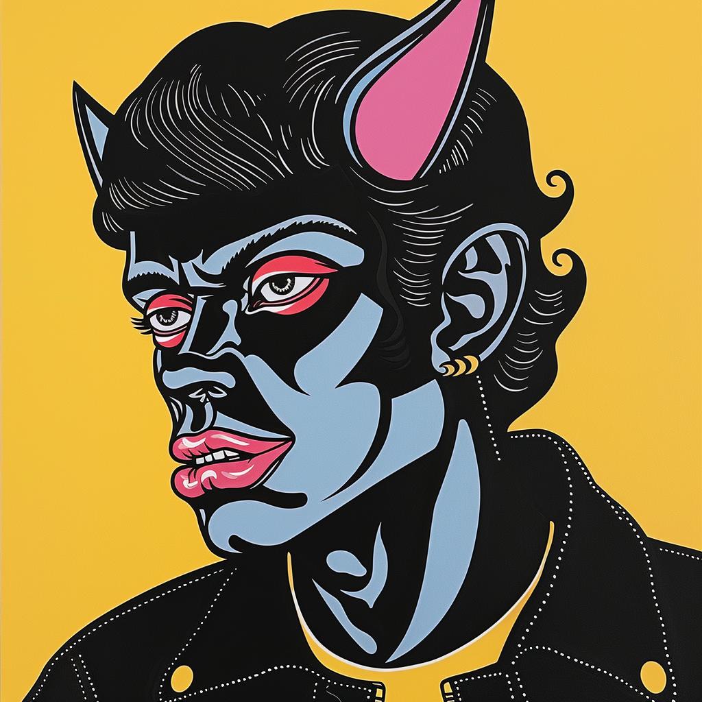 devil  greaser  painting  man  horns  rebellious  character  whimsical  stylized  art 1024549
