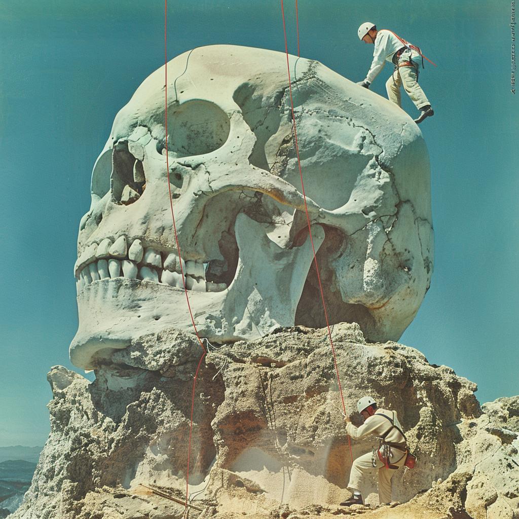 climbers  skull  surreal  collage  NYC  exploration  adventure  dark  fantasy  equipment 970832