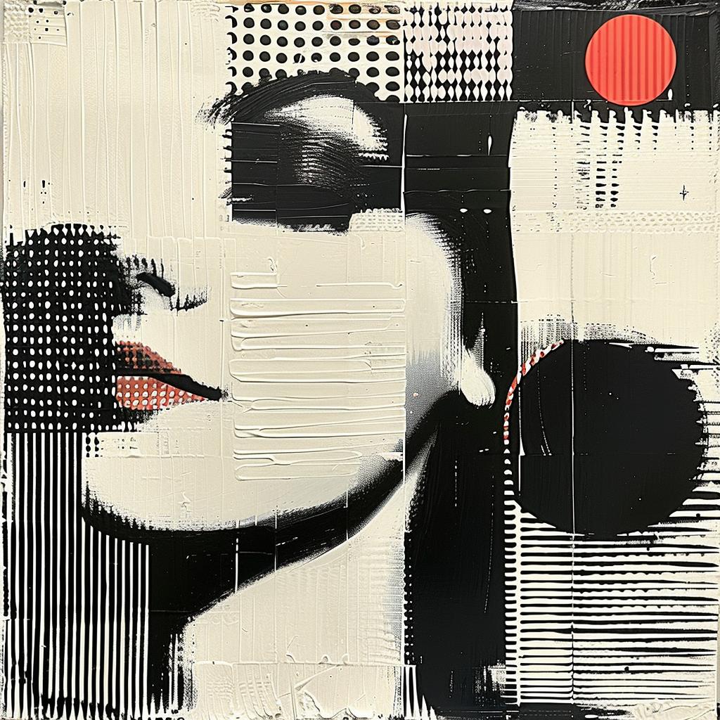 woman  red  dot  face  abstract  stylized  portrait  artistic  modern  expression 963845