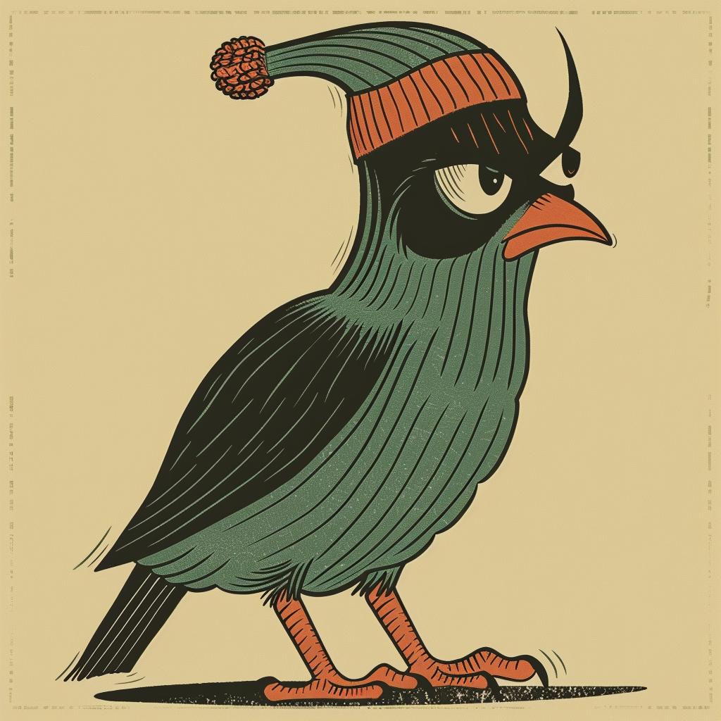 bird  hat  angry  cartoon  streetwise  simple  hip-hop  illustration  personality  aggressive 959335