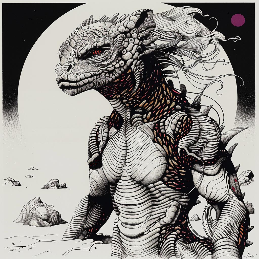 lizard  drawing  moon  mythical  creature  illustration  fantasy  dark  nature  art 949052