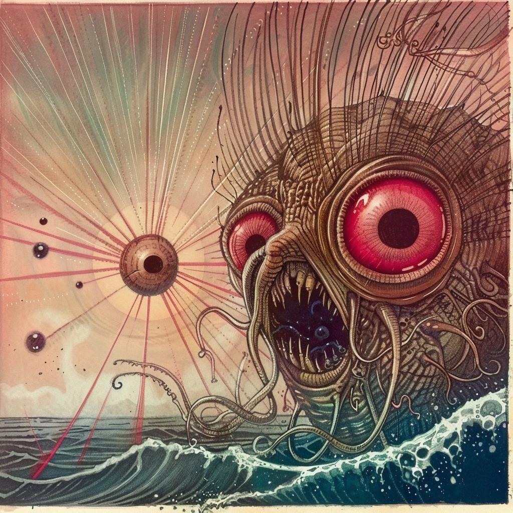1917  horror  monster  ocean  weird  poster  illustration  creature  art  design 946719