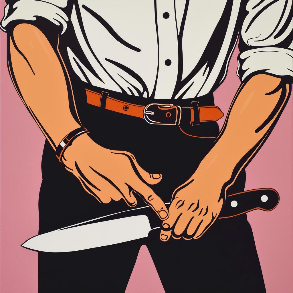 painting  man  knife  dramatic  dark  portrait  action  emotion  intense  figure 943716