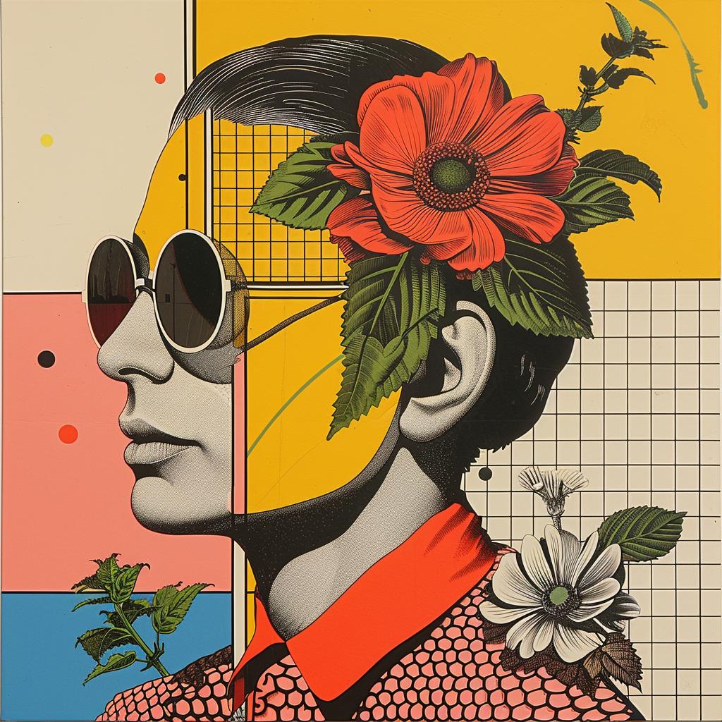 surreal  album  cover  flowerpunk  Scott  Adams  Dick  Bruna  sunglasses  flowers 1019623