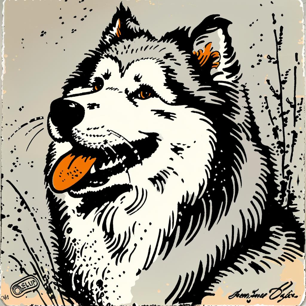 samoyed  husky  dog  tongue  drawing  adorable  white  playful  cute  canine 942358