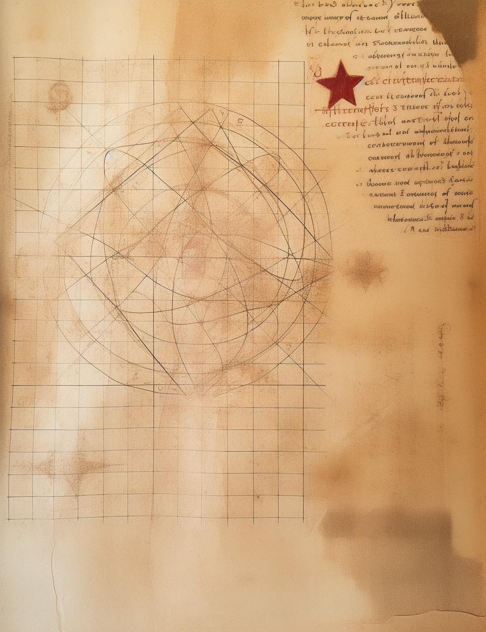 vintage  ledger  paper  geometric  star  circle  drawing  stained  medieval  symbolism 961946