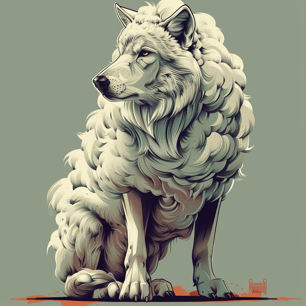 mythical  hybrid  creature  wolf  green  background  fantastical  unique  blend  imaginative 941158