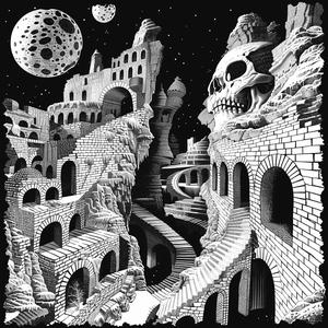drawing  cathedral  castle  skull  black  white  crosshatching  volumetric  lighting  art 1038953