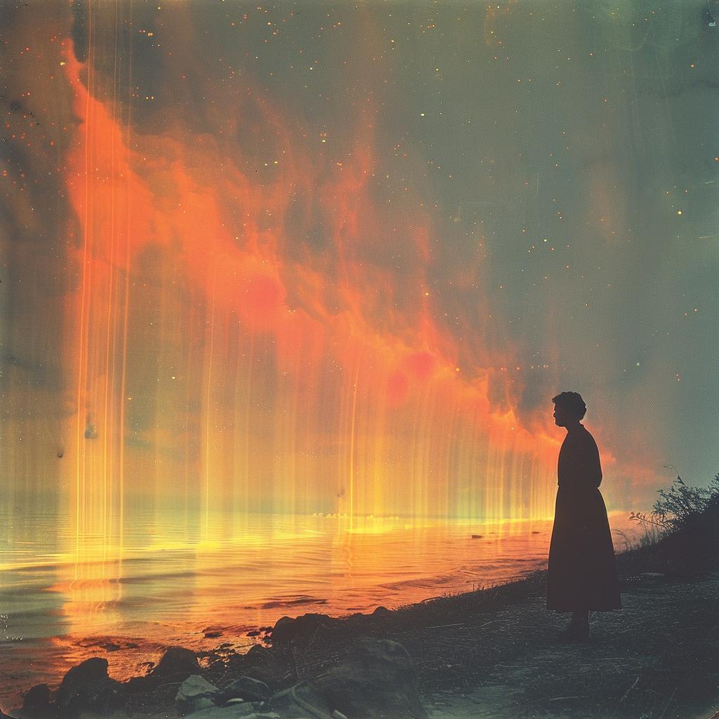quantum  waves  double  exposure  surreal  lighting  glow  beach  NYC  photo 1032487