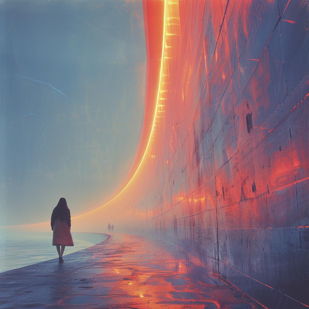 woman  water  red  light  walking  photo  sci-fi  futuristic  glow  surreal 1031462