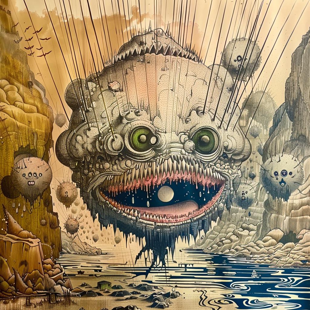 1917  horror  monster  painting  face  eyes  weird  illustration  art  creature 946726