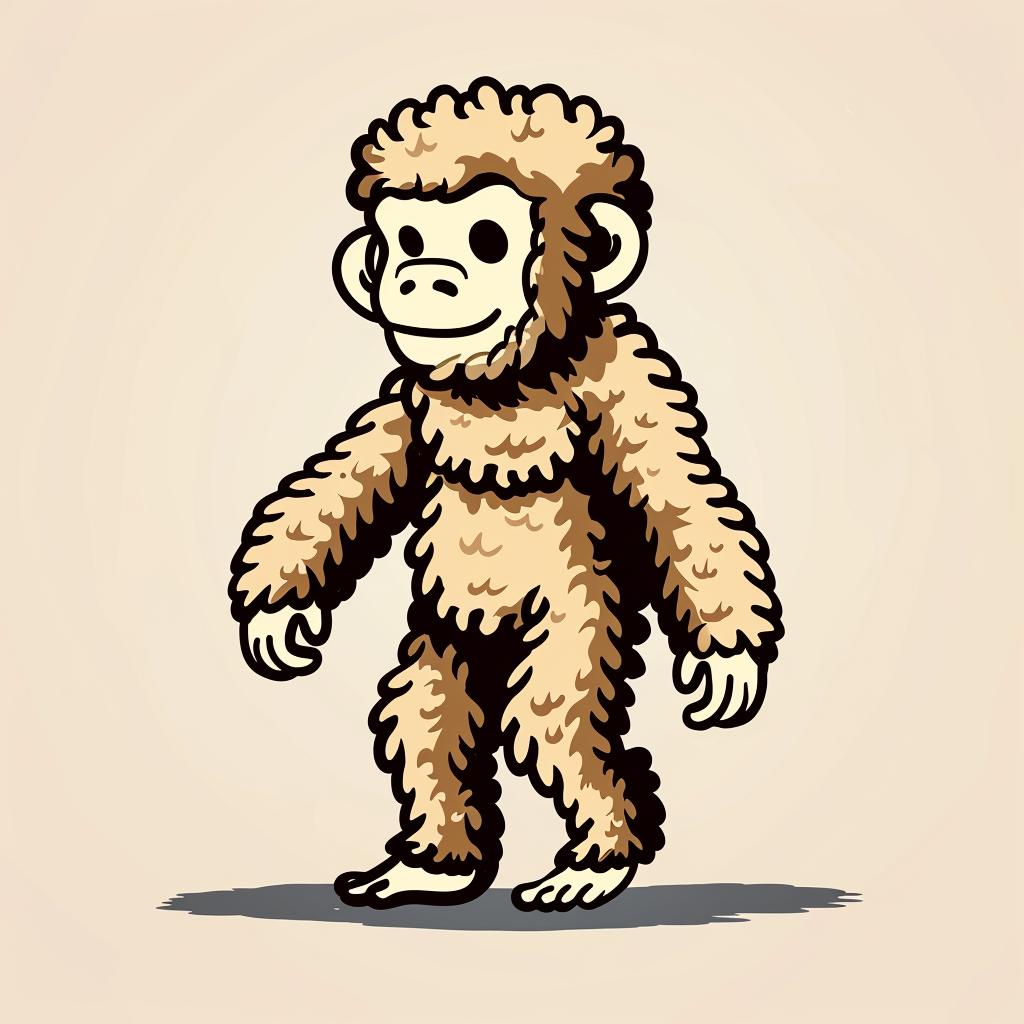 monkey  cartoon  playful  walking  colorful  vector  animal  humorous  art  whimsical 939931