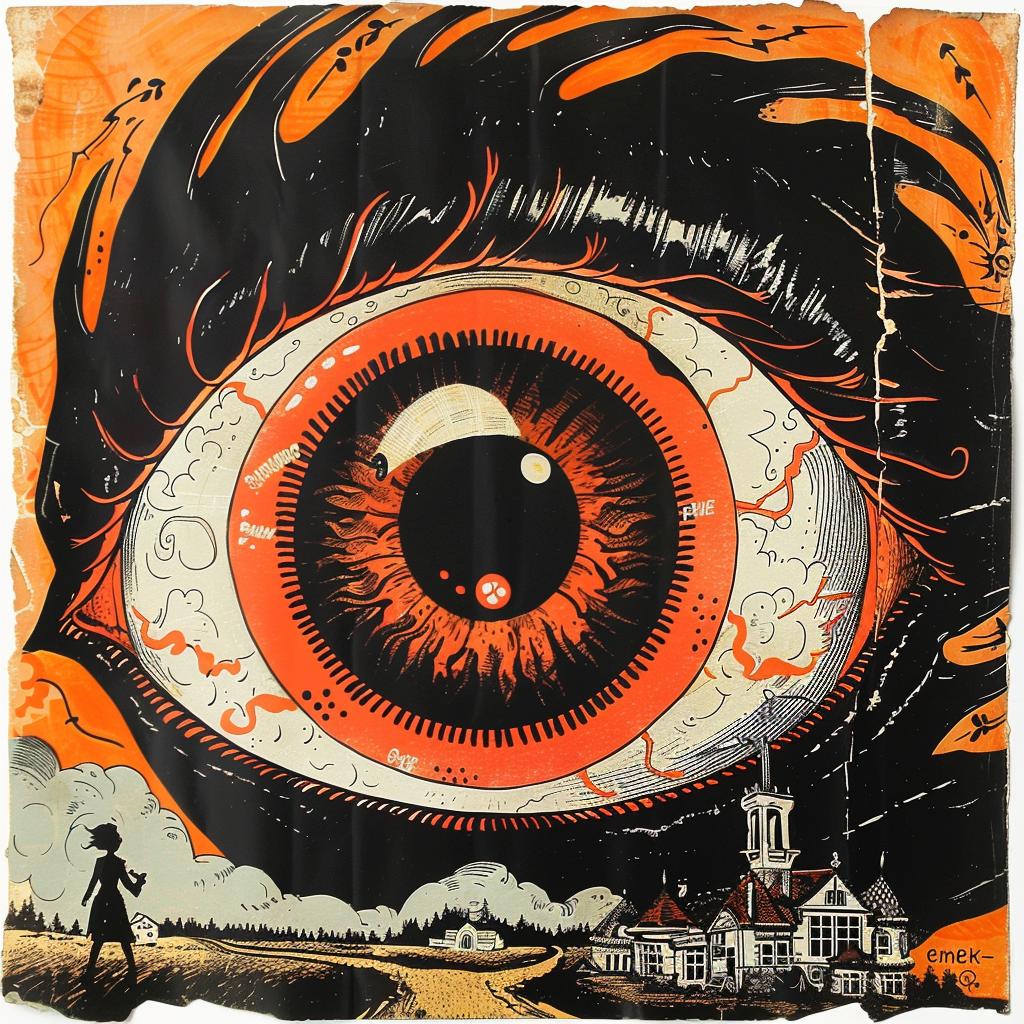 provocative  streetwise  dark  occult  movie  poster  eye  art  illustration  vintage 927617