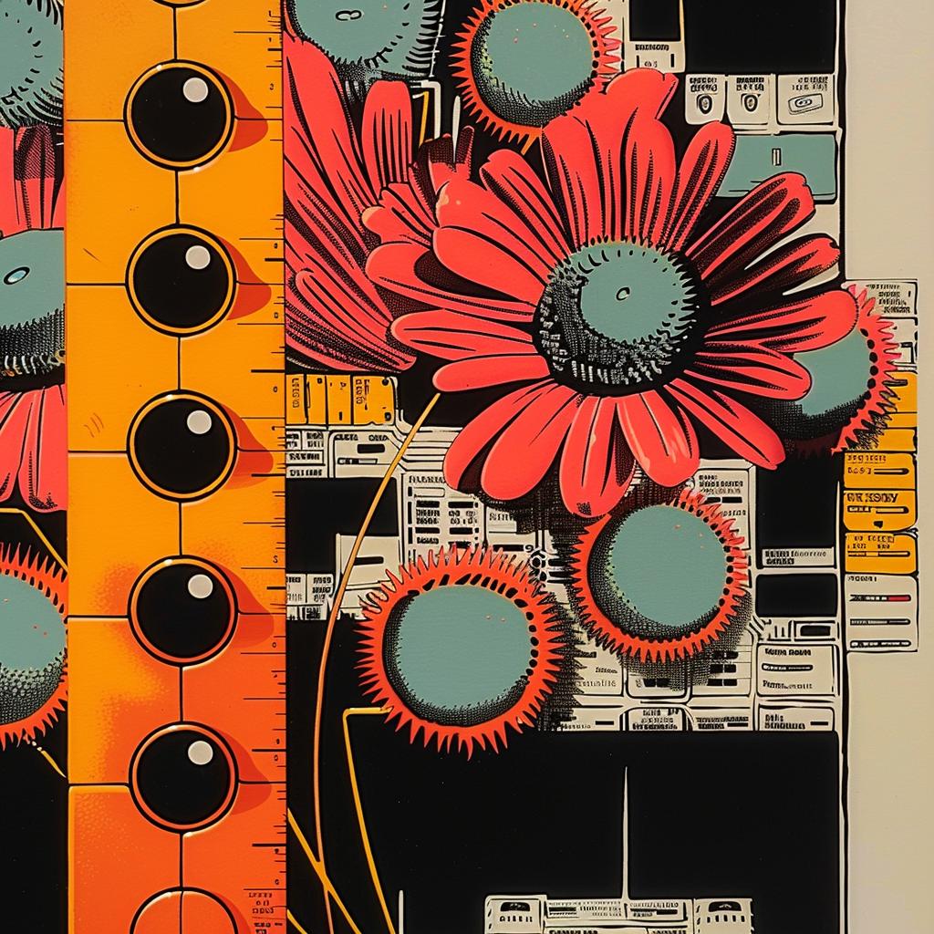 flowers  clock  abstract  collage  graphic  design  art  Roberts  Rauschenberg  colorful 968251