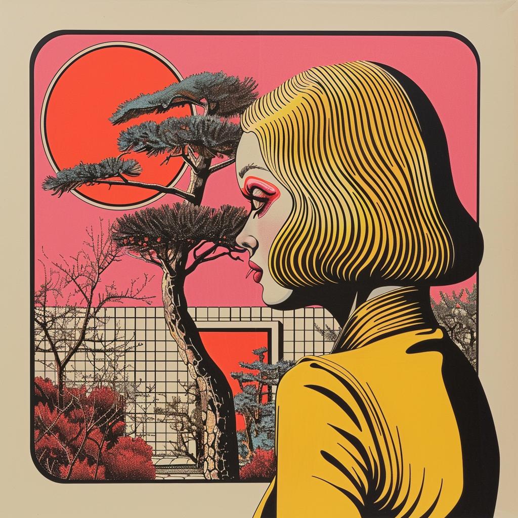 poster  horror  novel  woman  tree  Japanese  minimalism  art  design  stylized 1020384