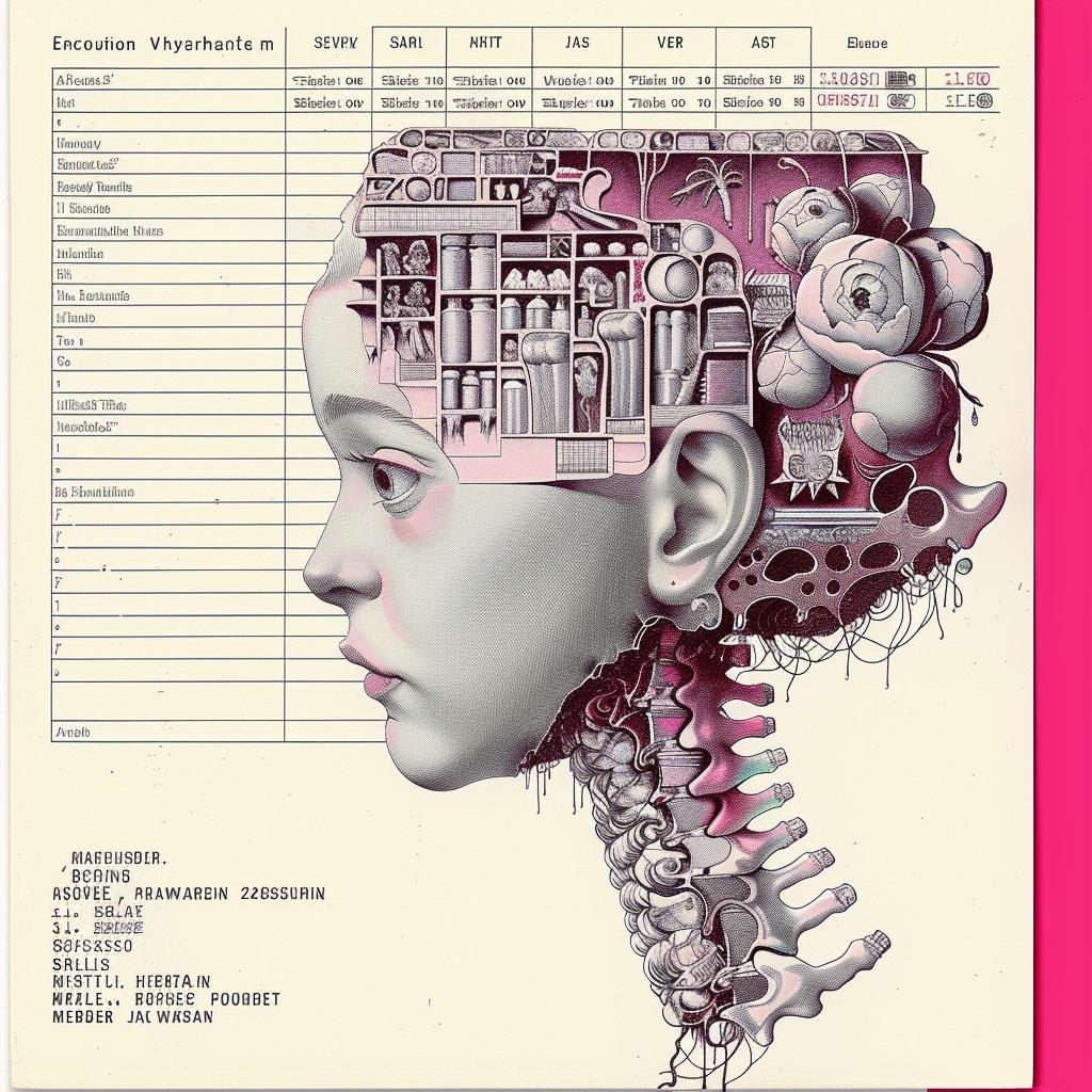 minimal  synthwave  poster  woman  head  list  items  Ukiyo-e  creative  design 916201