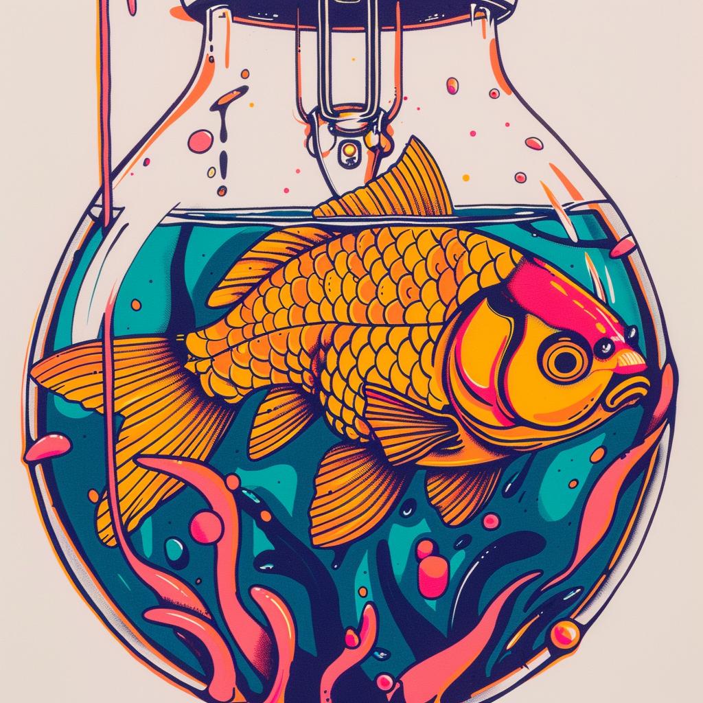 lightbulb  liquid  goldfish  bowl  conceptual  drawing  aquatic  unique  glass  whimsical 940419