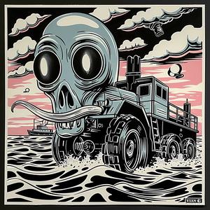 poster  skull  truck  graphic  abstract  dark  artistic  conceptual  noir  design 1037344