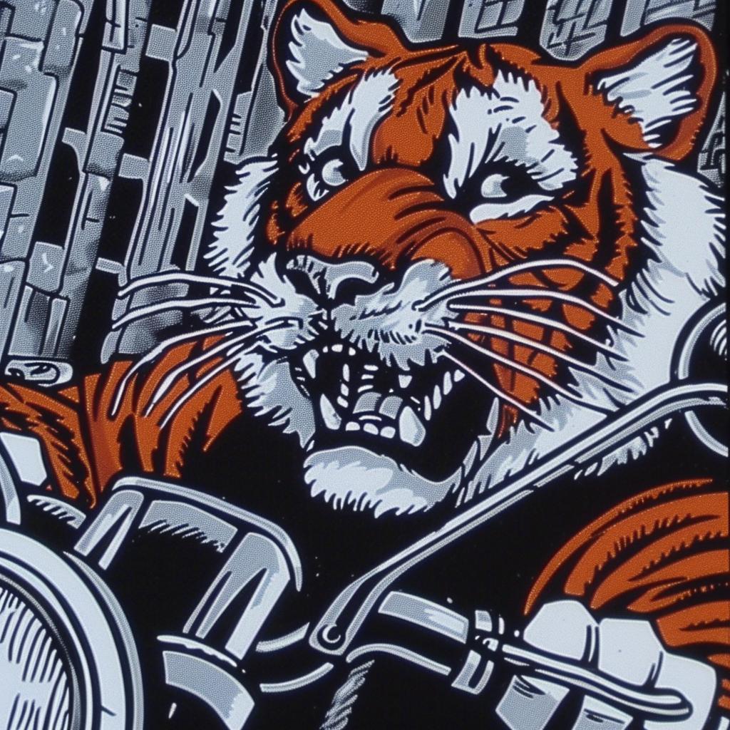 tiger  moped  motorcycle  black  background  wildlife  humor  animal  travel  movement 1028219