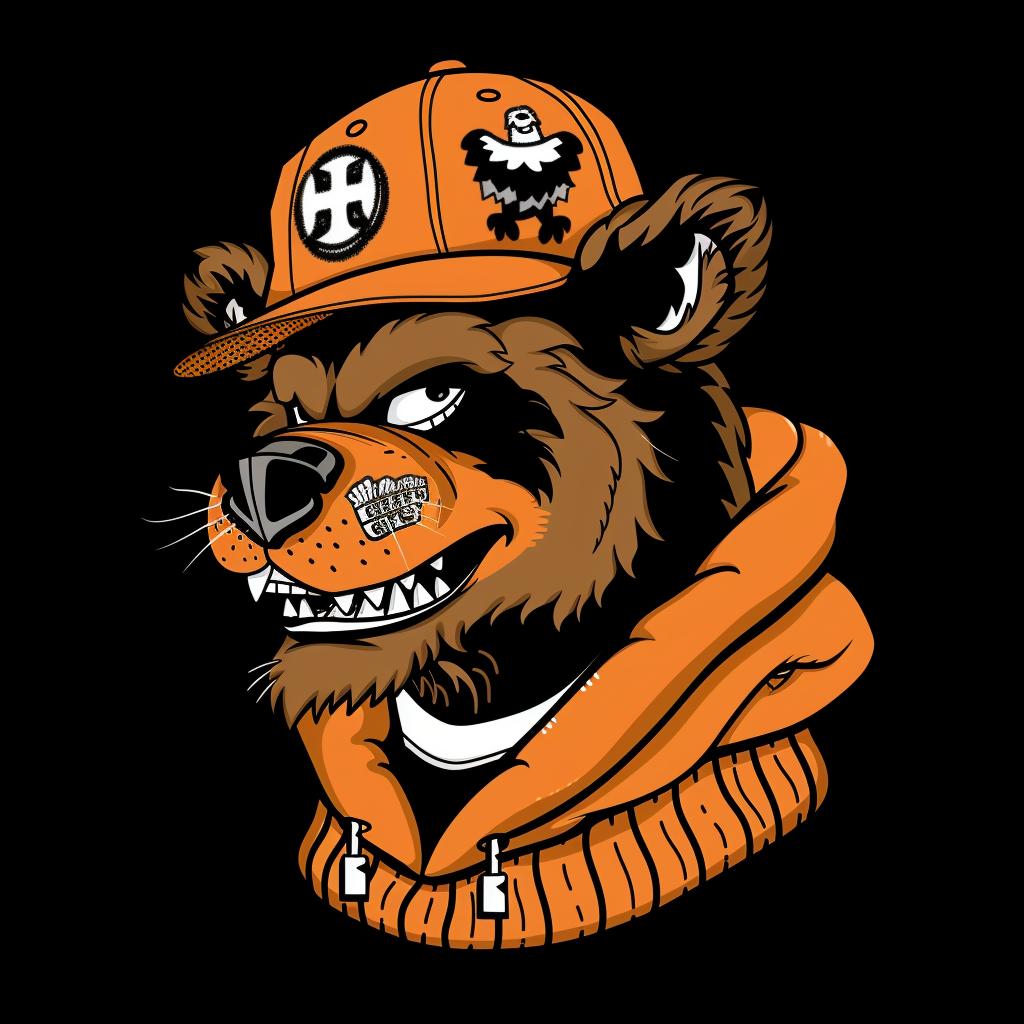 aggressive  streetwise  bear  logo  simple  minimal  ochre  hues  urban  culture 959109