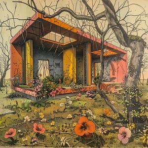 abandoned  decrepit  house  black-and-white  flowers  trees  Frank Lloyd Wright  colorful  nature  artistic 1036582