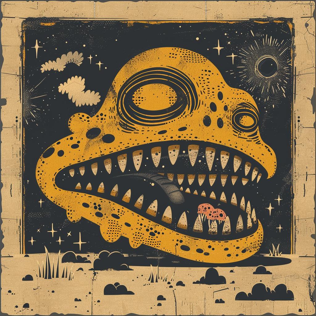 monster  face  mushroom  poster  bizarre  art  humor  colorful  illustration  creative 926267