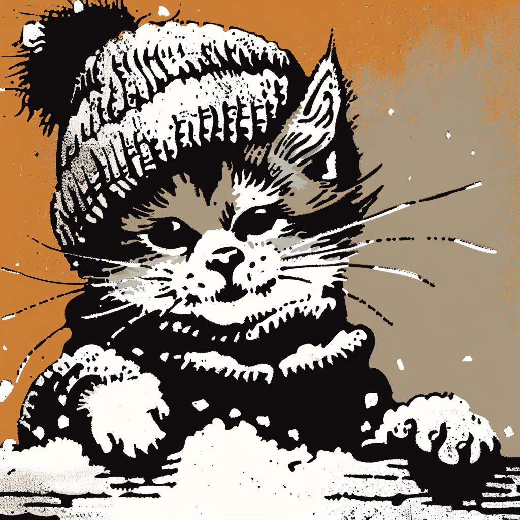 cat  hat  scarf  wooden  fence  cute  animal  domestic  portrait  whimsical 942332