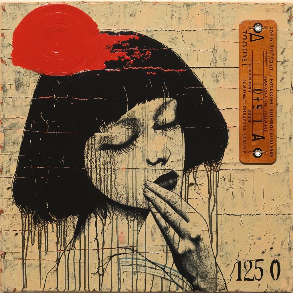 woman  hat  cigarette  encaustic  palette-knife  impasto  portrait  figurative  dramatic  stylized 967145