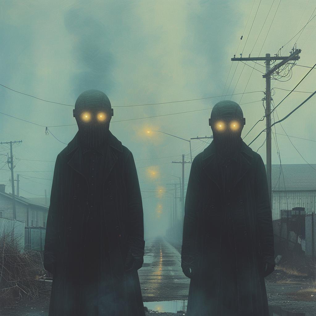 double  exposure  lifestyle  surreal  men  black  coats  road  lighting  photo 963203