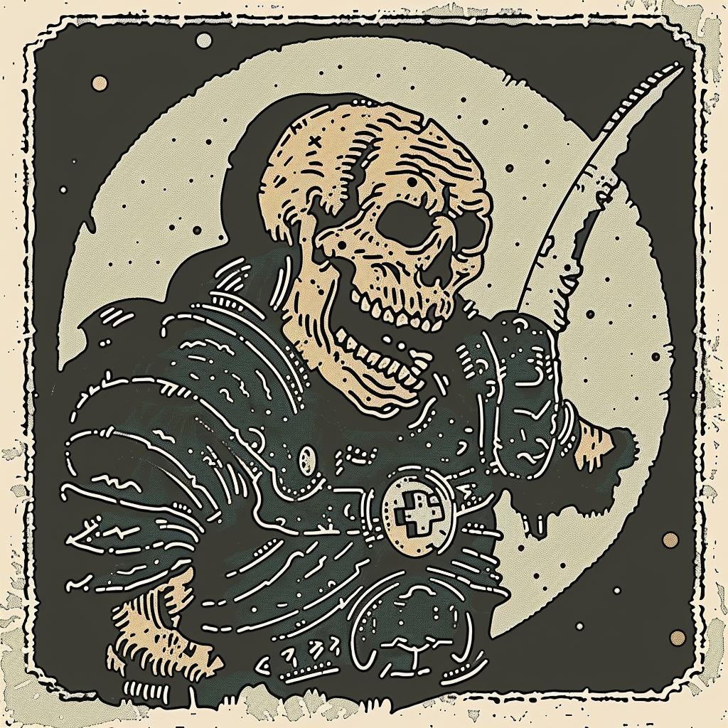 Provocative  Art  Skull  Knife  Dark  Occult  McFarlane  Spiritual  Illustration  Black 935081