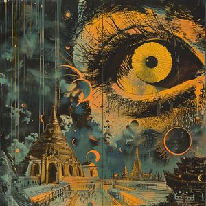 surreal  eye  city  background  risograph  symbolist  hyperrealistic  screenprinting  albumcover  art 1078625