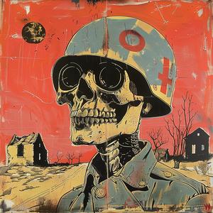 painting  skeleton  helmet  glasses  artwork  illustration  humorous  whimsical  character  playful 1079293