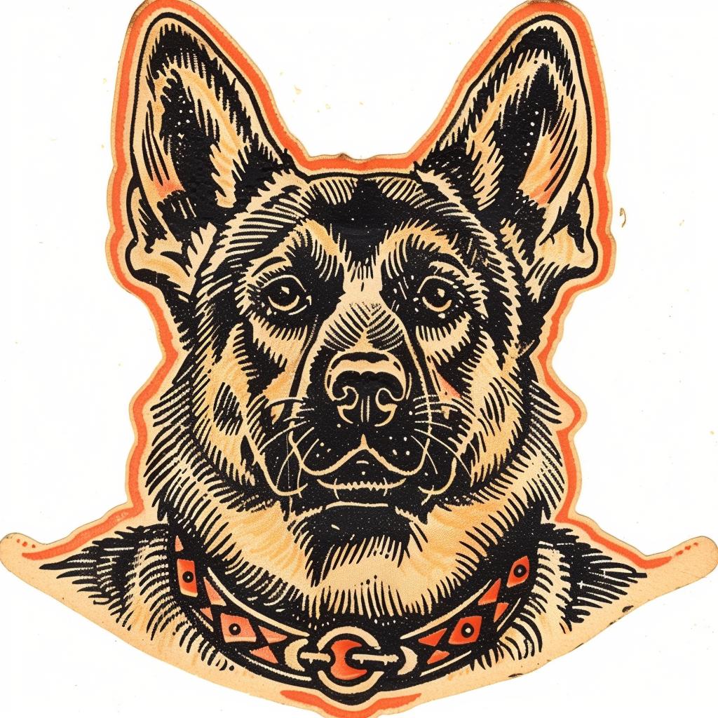 German  shepherd  sticker  collar  dog  pet  graphic  design  minimalistic  cute 942992