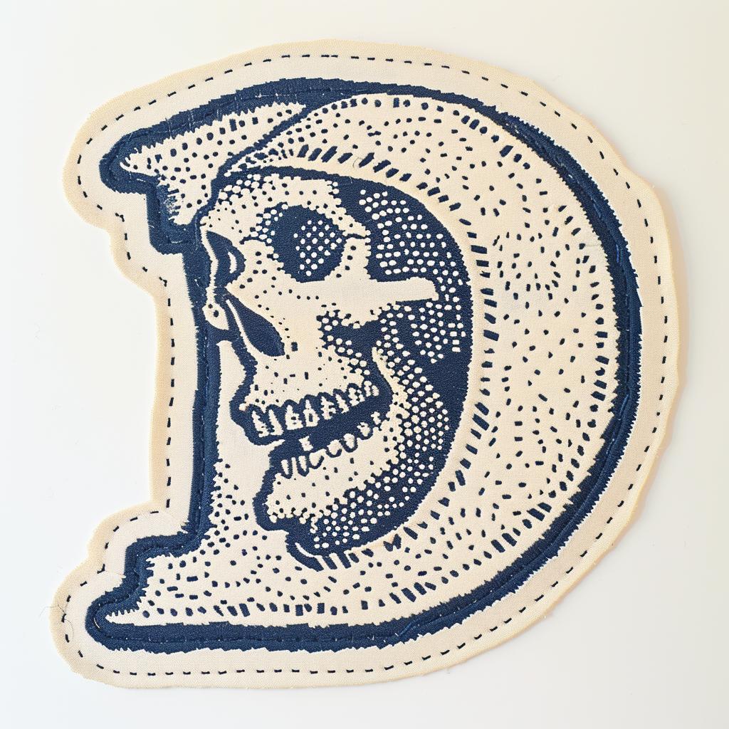 patch  streetwear  skull  chenille  stitching  hip-hop  minimal  letter  D  design 961238