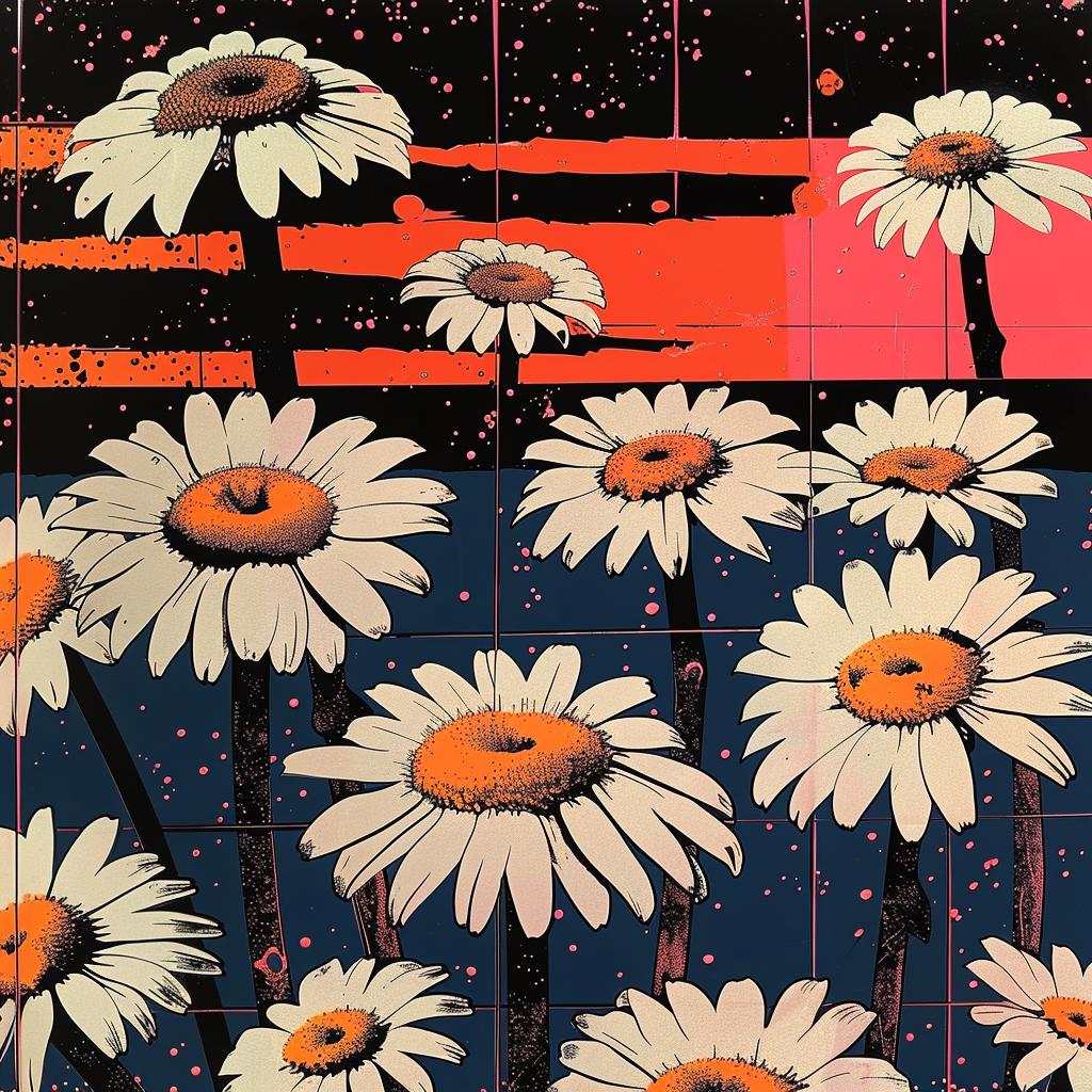 daisies  deep  space  dark  nighttime  perspective  arctic  floral  mystical  serene 924102