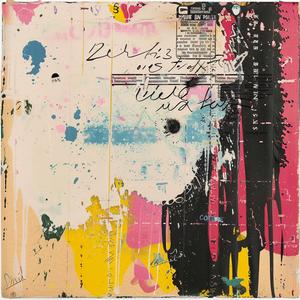 painting  encaustic  abstract  splatters  black  white  background  Walter  Van  Beirendonck 1064319