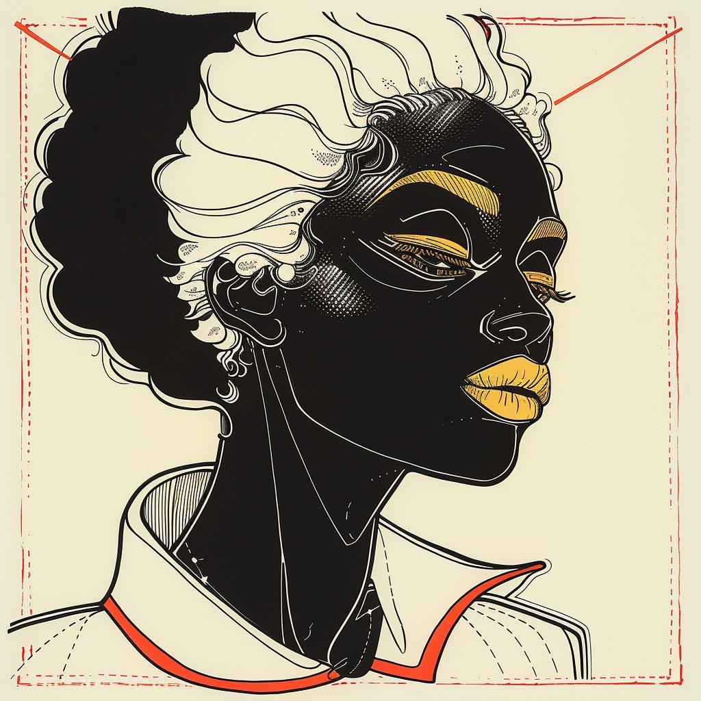 pop  art  african-american  model  figurative  white  background  colorful  portrait  stylized 938501