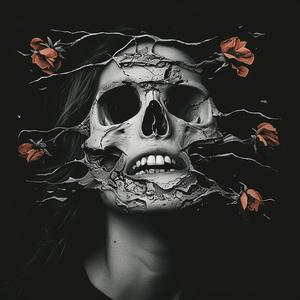 woman  skull  roses  head  portrait  Alessio Albi  Richard Avedon  colorful  dramatic  symbolic 1063395